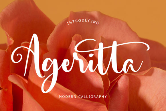 Ageritta Review: A Bold Script for Modern Brand Identity