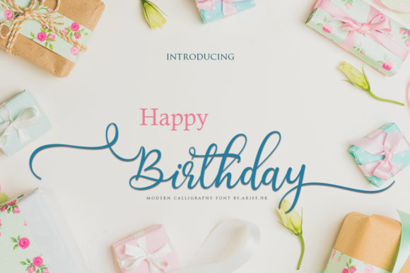 Birthday Font: A Handwritten Typeface for Polished Branding