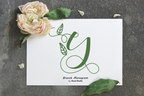 Branch Monogram: A Dainty Script Font for Editorial Design