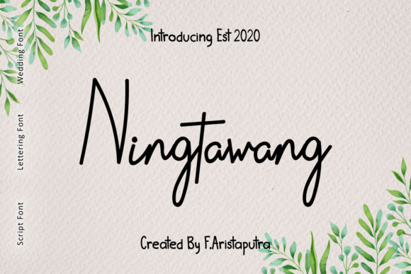 Ningtawang: The Elegant Handwritten Font for Makers