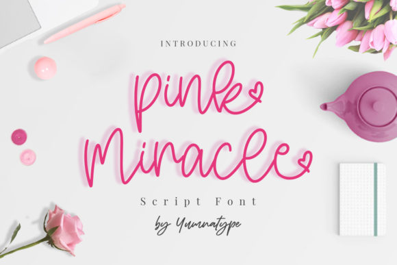 Pink Miracle: A Handwritten Font for Modern Editorial Design