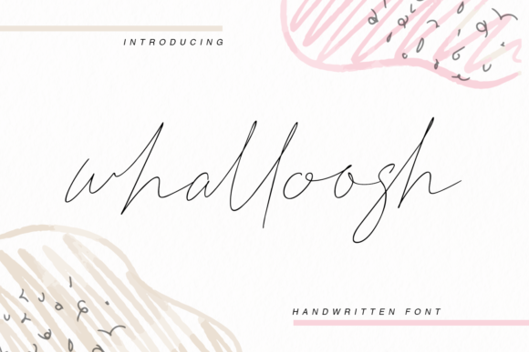 Whalloosh: A Delicate Script Typeface for Editorial Design